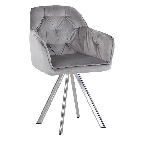 Крісло для ресторану поворотне Дастер 4 L Chrome DM