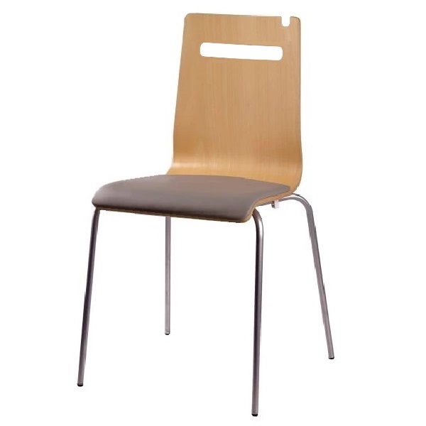 Стілець для кафе із гнутої фанери Міа PS R напівм'який.